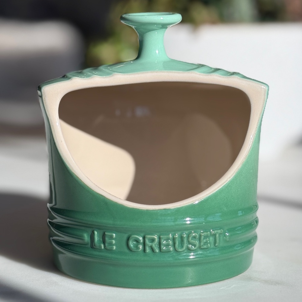 Le Creuset Green Stoneware Salt Pig